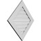 Ekena Millwork Diamond Surface Mount PVC Gable Vent: Non-Functional, w/ 3-1/2"W x 1"P Standard Frame, 30"W x 30"H GVPDI30X3001SN - alternate 2